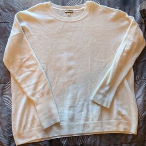 JCrew Women's Cream Oversized Cashmere Sweater